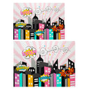 5x7FT 9x6FT Vinyl Cartoon City Booom Photography Backdrop Background Studio Prop