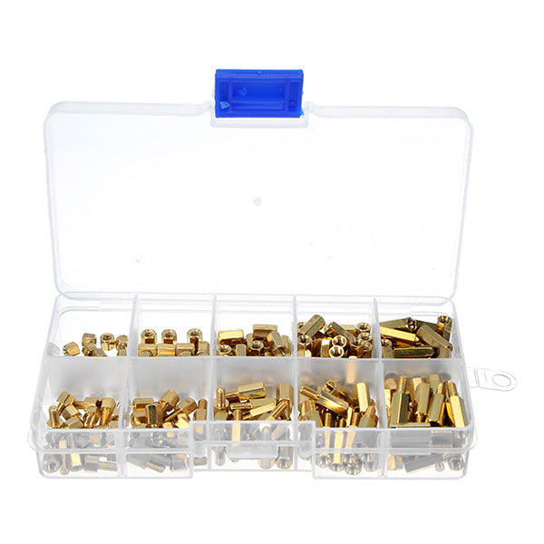 Suleve M3BH1 300Pcs M3 Male-Female Brass Hex Column Standoff Support Spacer Pillar For PCB Board