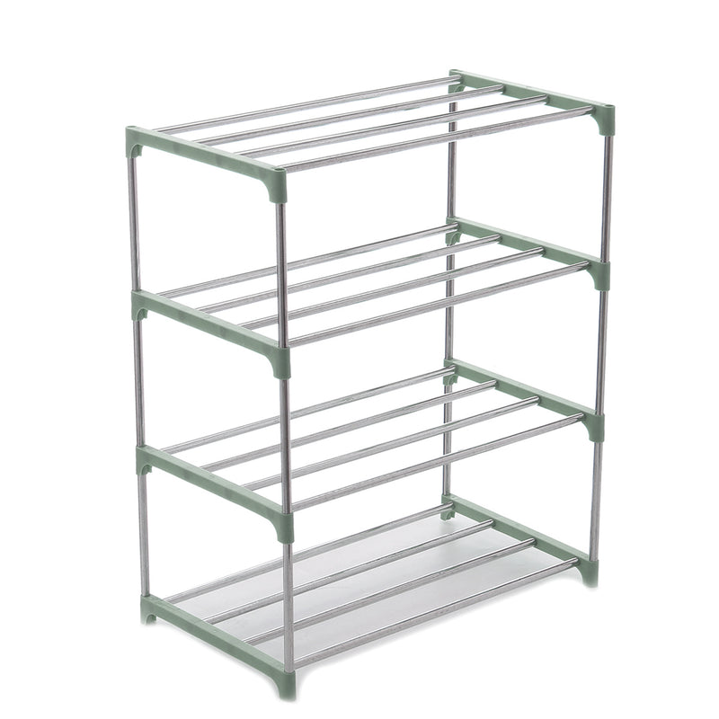 4 Layers DIY Shoe Racks Storage Organizer Stainless Steel For Dormitory