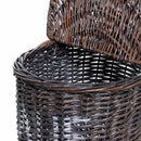 Wicker Handwoven Stair Step Storage Box Basket Baskets Container Carry With Handle
