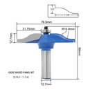 Drillpro 3Pcs 1/2 Inch Shank  Style and Rail Assemble Ogee Rasied Panel Router Bit Tennon Tongue and Groove Bits Woodworking Cabinet Door Bits