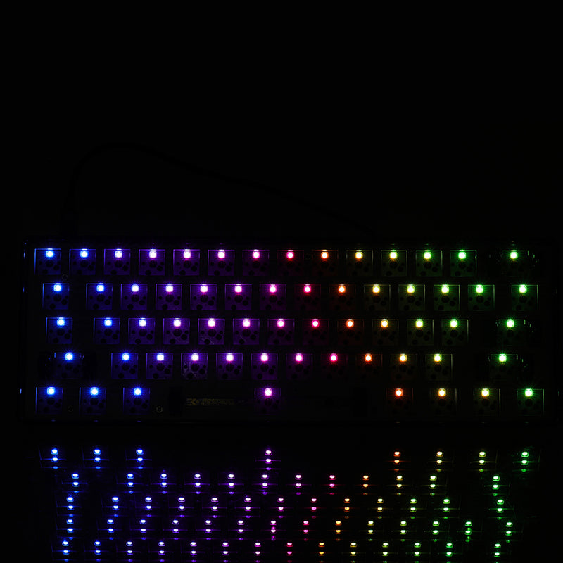 Geek Customized GK61 Hot Swappable 60% RGB Keyboard Customized Kit PCB Mounting Plate Case