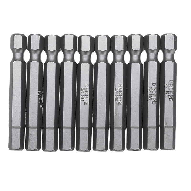 BROPPE 10Pcs Magnetic Hexagon Hex Screwdriver Bits H1.5/H2/H2.5/H3/H4/H5/H6 1/4 Inch Hex Shank Screwdriver Set For Bosch