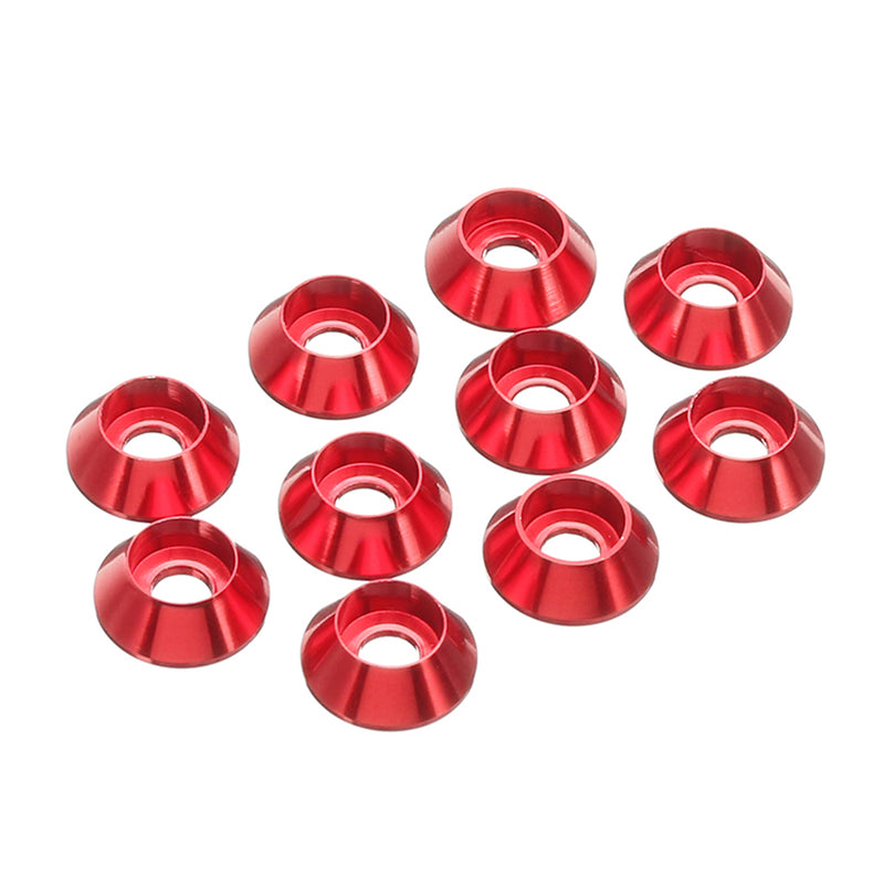 Suleve M2.5AN1 10Pcs M2.5 Cup Head Hex Screw Gasket Washer Nuts Aluminum Alloy Multicolor
