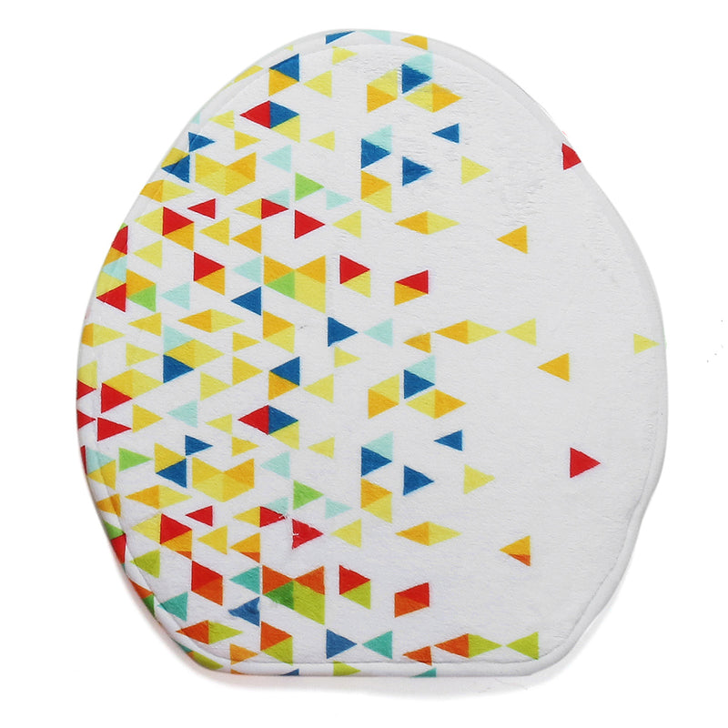 180x180cm Colored Triangle With 12 Hooks Bathroom Shower Curtain and Three-piece Mat Kit