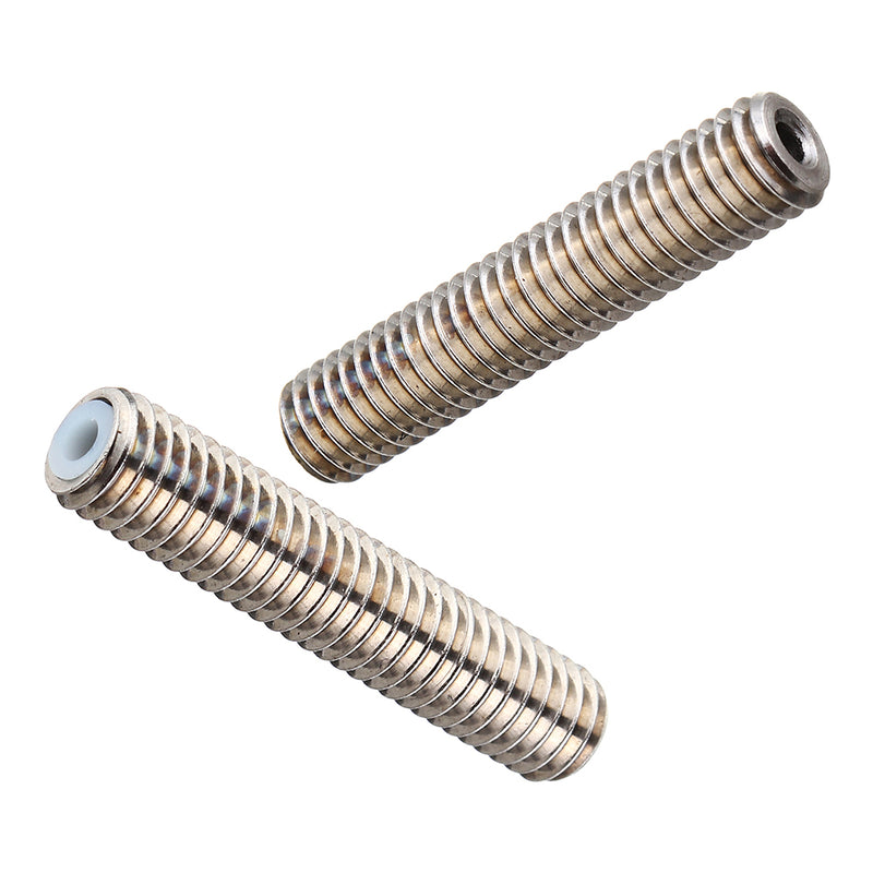 Anet 2Pcs M6*30mm Stainless Steel Nozzle Throat with Teflon Tube for 1.75mm Filament 3D Printer Part