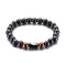 Unisex Black Beaded Bracelet Vintage Black Gallstone Oval Bracelets Ethnic Jewelry For Women Men