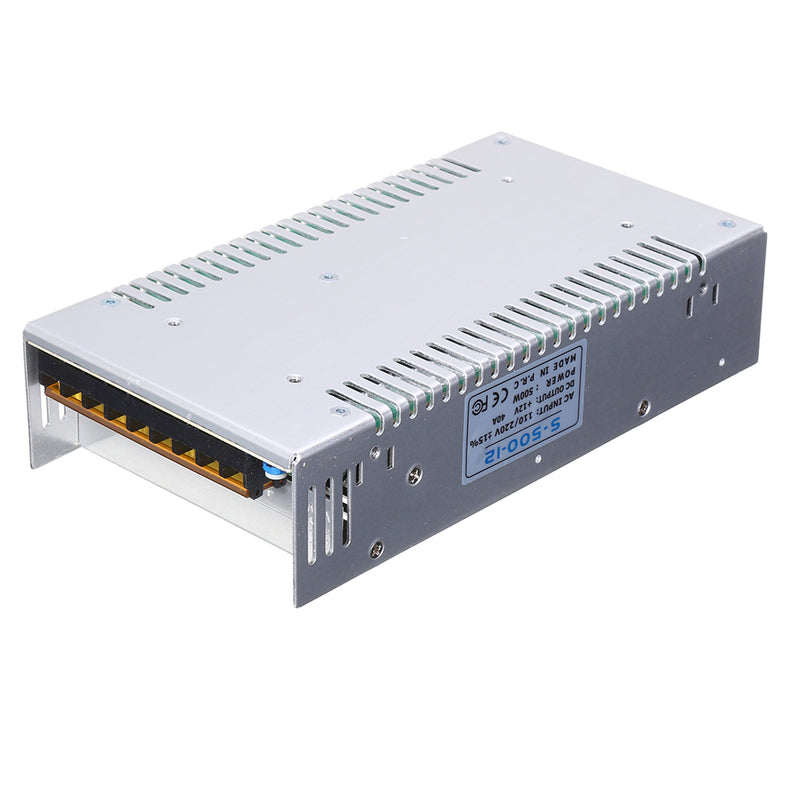 AC110V/220V to DC12V 40A 480W Switching Power Supply With Fan Size 215*115*50mm