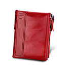 IPRee Men's Vintage RFID Blocking Wallet Genuine Leather ID Card Holder Coin Pocket Purse