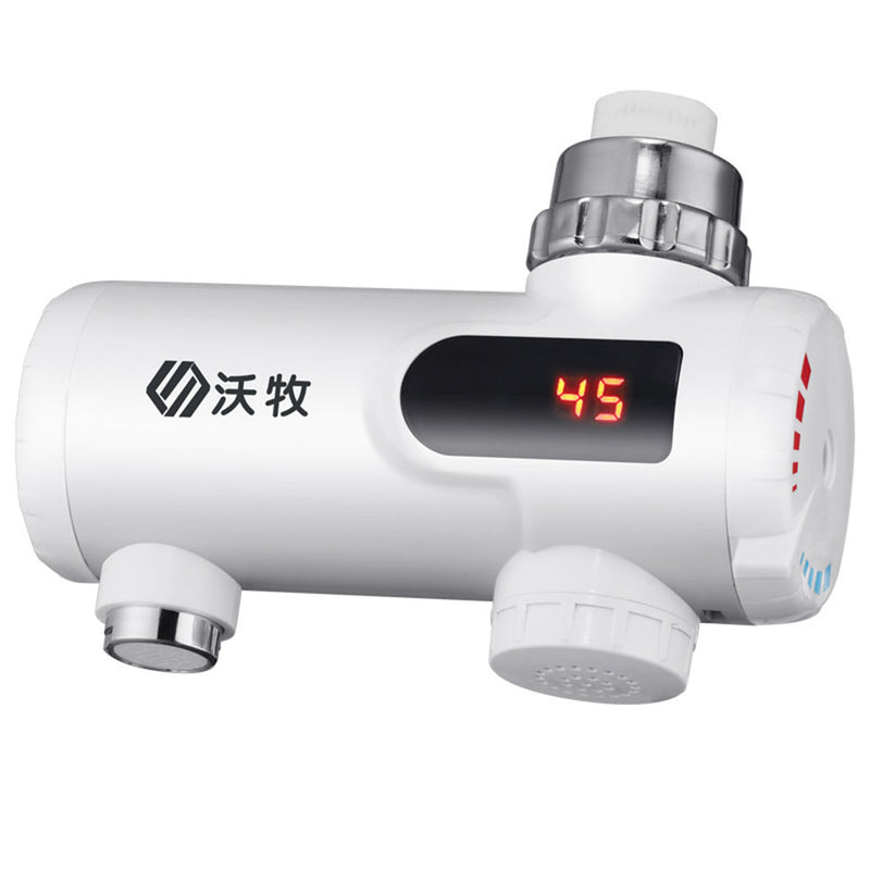 3000W 220V Electric Faucet Instant Hot Water Heater Kitchen Tankless Hot Cold Mixer Tap Temperature Display