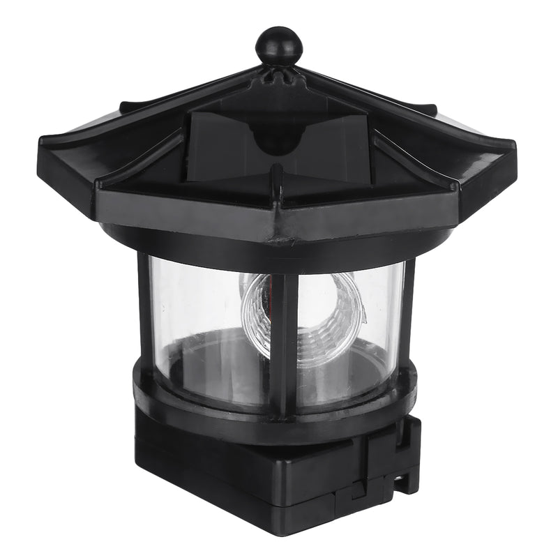 Solar Powered Lighthouse LED Rotating Light Outdoor Garden Lighting Lamp Decor