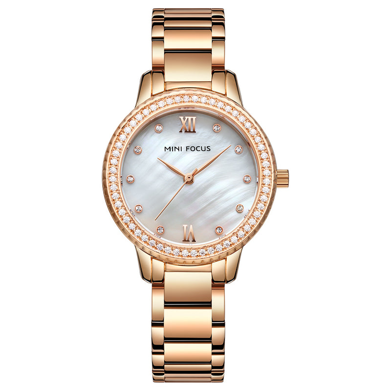 MINI FOCUS MF0226L Luxury Brand Fashion Style Women Wristwatch Diamond Ladies Quartz Watch