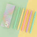 KACO K1015 5 Pcs/Box Macaron Candy Color Gel Pens 0.5mm Pen Refill Signing Pens For Students School Office