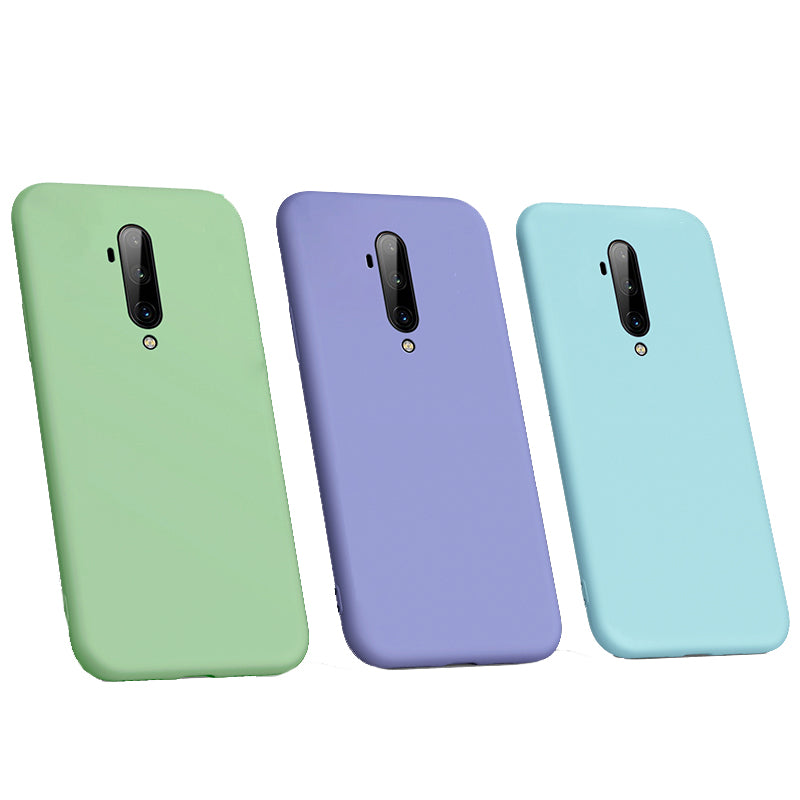 For OnePlus 7T Pro Case Bakeey Smooth Liquid Silicone Rubber Back Cover Protective Case