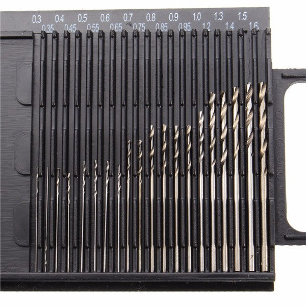 20pcs 0.3-1.6mm HSS Micro Twist Drill Bit Set Straight Shank Twist Drill Bits