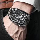 LONGBO 80006 Men Watch Steel Strap Alloy Case Luminous Fashion Casual Quartz Wrist Watch