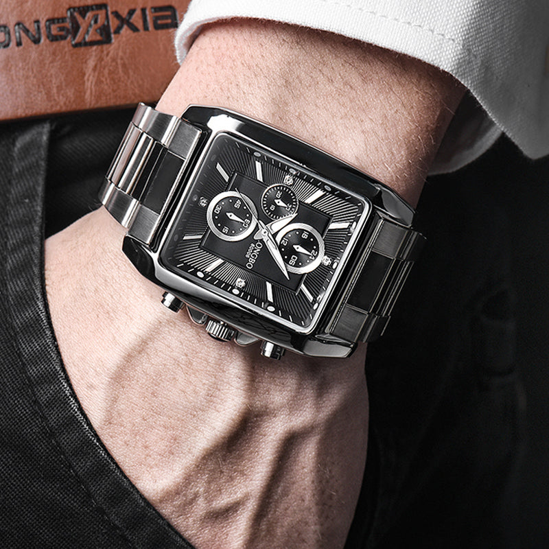 LONGBO 80006 Men Watch Steel Strap Alloy Case Luminous Fashion Casual Quartz Wrist Watch