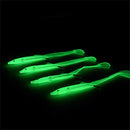 LEO 4 to10 Pcs Luminous Fishing Lure Bait Silica Gel Carbon Hooks Night Light Fishing Tackle