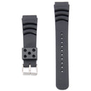 Replacement 20mm/22mm Black Divers Silicone Watch Band Strap Ocean Ripples for SEIKO