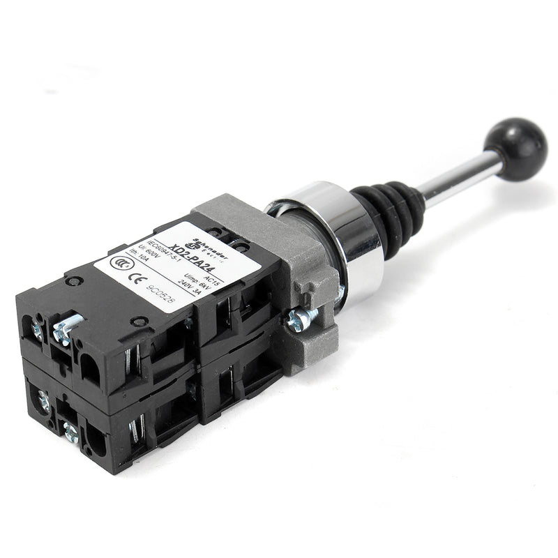 600V Spring Return Joystick Self-Reset Switch 4 Position 4NO XD2PA24CR Black