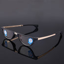 KCASA Resin Film Anti-blue Reading Glasses Shell-shaped Folding Presbyopic Glasses With Case