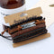 Vintage Leather Bracelet Believe Words Charm Multilayer Weave Beaded Bracelet for Men