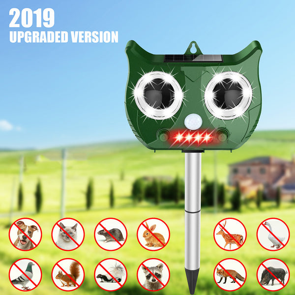 [Basic version]Portable Solar Battery Powered Ultrasonic Outdoor Pest And Animal Repeller Rat Repeller Get All Animal Invaders Friendly