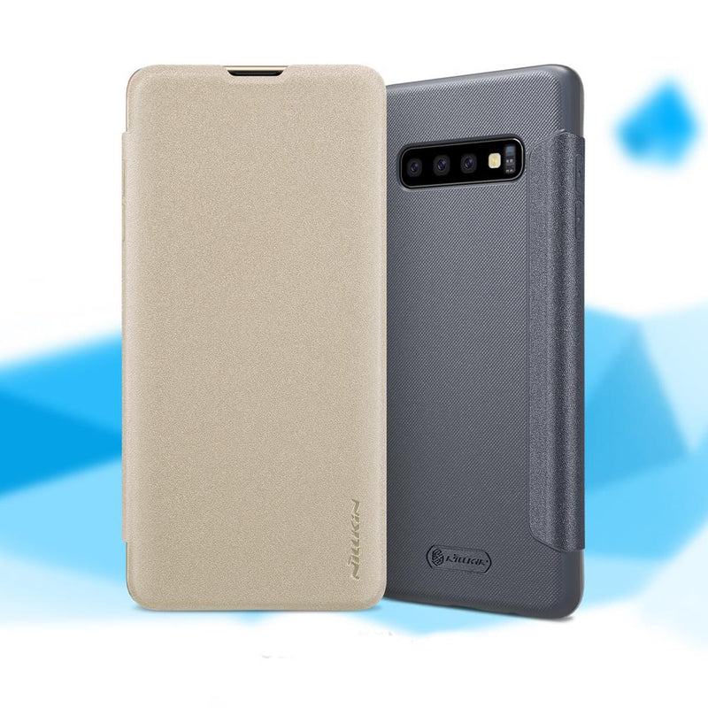 NILLKIN Slight PU Leather Full Cover Flip Anti-scratch Protective Case for Samsung Galaxy S10 Plus