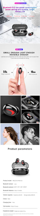 [True Wireless] Q13S TWS bluetooth V5.0 Earphone Stereo IPX5 Waterproof Noise Cancelling Handsfree Sports With HD Mic for Iphone Xiaomi Huawei