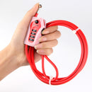 GIYO L-03 2M Anti-theft 4 Digits Code Bicycle Cable Lock for Motorcycle MTB Road Bike