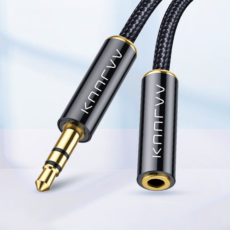 KUULAA 3.5 mm Jack Aux Cable Audio Extension Cable for Huawei P20 Speaker Headphones Stereo Mp3 Tablet for iPad Xiaomi Redmi K30 5G 5 Plus PC