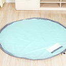 Portable Floor Mat Kid Toy Oxford Foldable Storage Bag Drawstring Beam Port Finishing Organizer