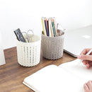 H678 Hollow Multi-Function Small Pen Holder Simple Desktop Storage Box Plastic Office Student Storage Tube