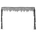 Gothic Black Lace Bat Curtains Valance Halloween Haunted House Spiderweb
