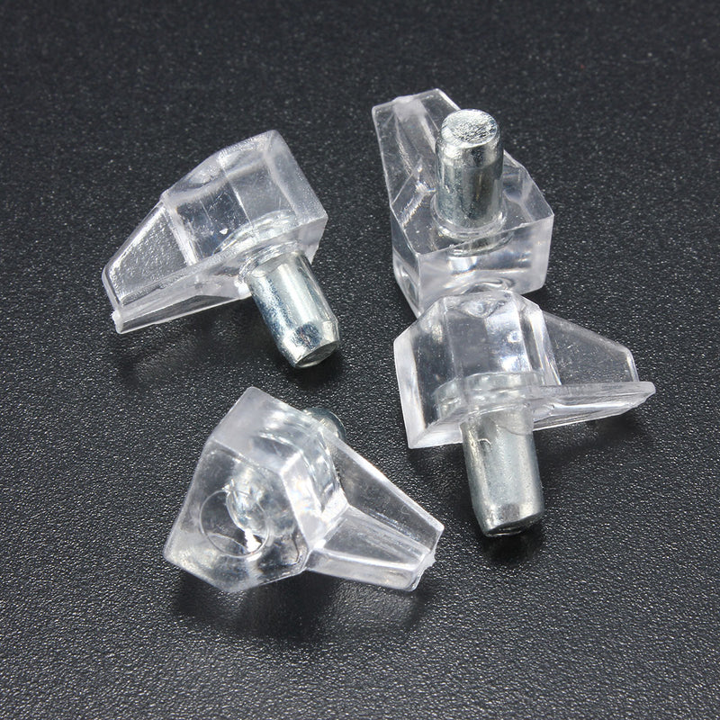 50pc 5mm Shelf Supports Pegs Studs Clear With Metal Pin Kitchen Cabinet Cupboard