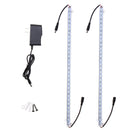 2PCS 50CM 5050 SMD UV Purple LED Strip Aluminum Tube Bar Light + Power Supply