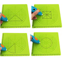D-Type 3D Printing Pen Silicone Design Mat + 2pcs Insulation Silicone Finger Caps