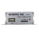 Motorcycle Audio Stereo FM MP3 Amplifier Speaker Anti Theft Alarm USB With bluetooth Function DC 12V