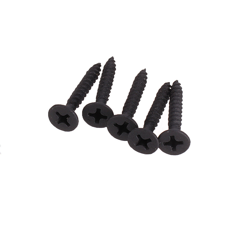 Suleve M3.5CP5 1000Pcs M3.5 Cross Black Recessed Flat Head Self Tapping Ash Phosphorus Drywall Metric Threaded Wood Screw Nail Bolt