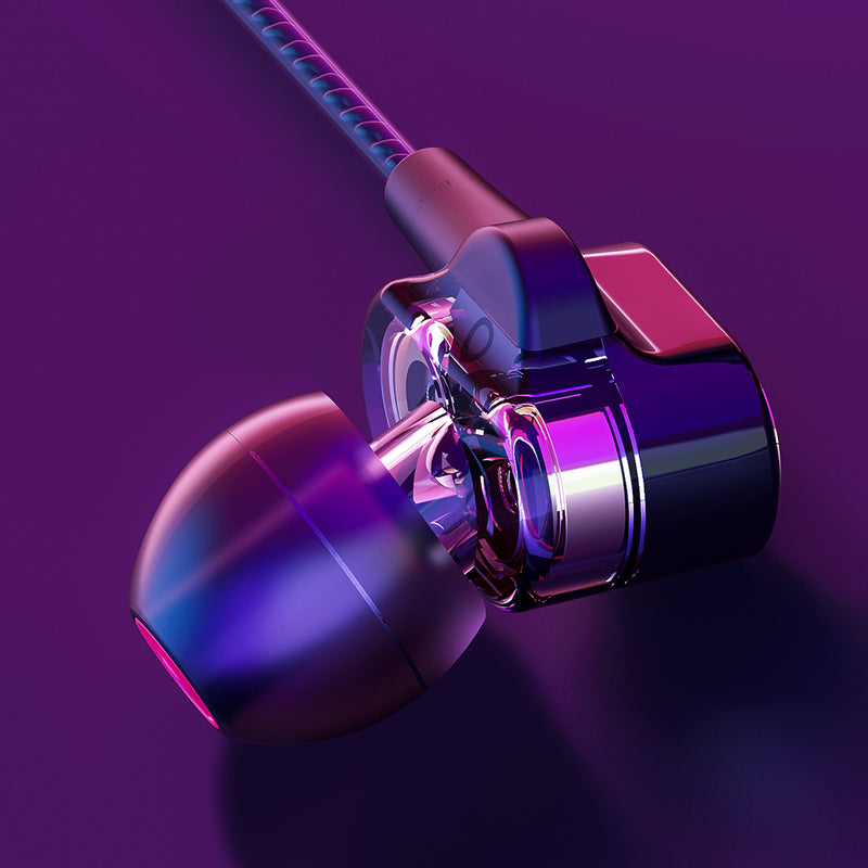 BlitzWolf BW-ES4 Dual Dynamic Drivers Graphene Earphone 3.5mm Wired Control In-ear Earbuds Magnetic Headphone with Mic