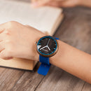 BOBO BIRD R28 Silicone Casual Style Women Wrist Watch Wooden Case Quartz Watches