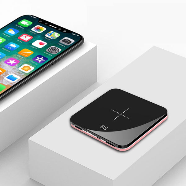 3 IN 1 Mini Power Bank 10000 MAH Thin Portable Wireless 2.1A Fast Charging