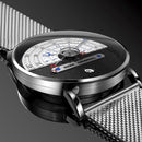 DOM M-1288 Creative Fashion Men Watch 3ATM Waterproof Unique Dial Casual Quartz Watch