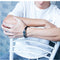 Titanium Steel Men's Feather Multi-layer Stainless Steel Braided Leather Bracelet