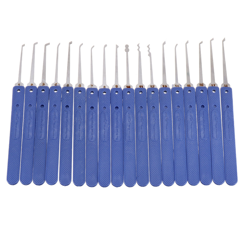 18 in 1 Stainless Steel Lock Pick Set Kit Locksmith Tools Quick Door Openner