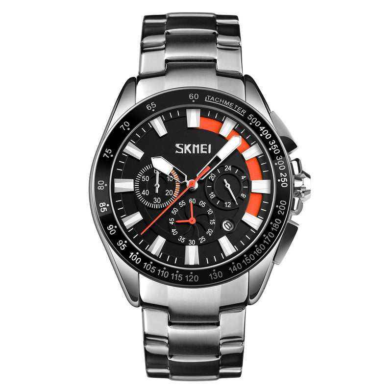 SKMEI 9167 Multi-function Fashion Men Watch Stopwatch Date Display Sport Quartz Watch