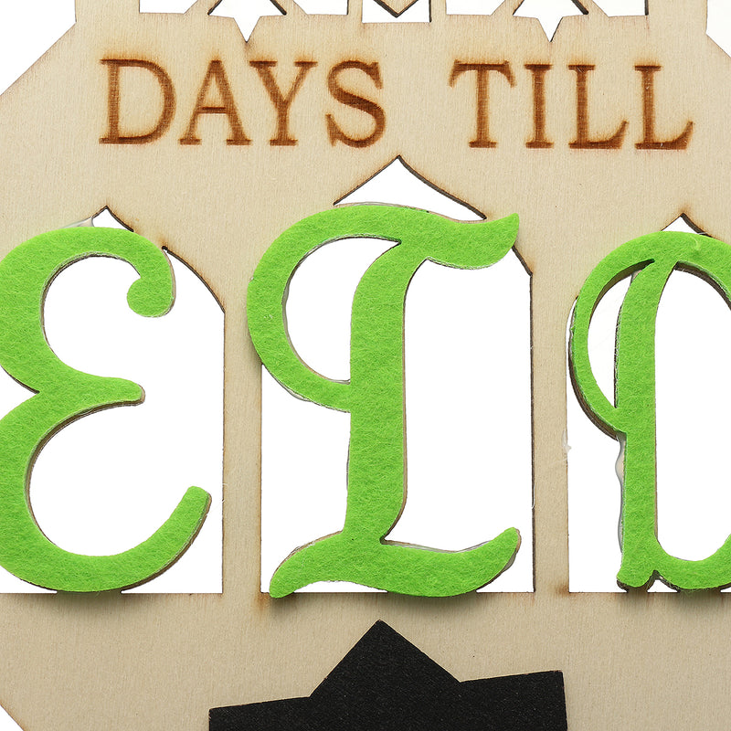 Wooden Eid Mubarak Ramadan Islam Countdown Calendar Hanging Decorations