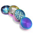 2 Inch 4 Piece Rainbow Spice Grinder Smoke Crusher Metal Herb Grinder Zinc Alloy
