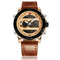 NAVIFORCE NF9097 Fashion Men Dual Display Watch Luxury Leather Strap Sport Watch