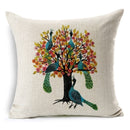 Honana 45x45cm Home Decoration Flower and Bird 7 Optional Patterns Cotton Linen Pillow Case